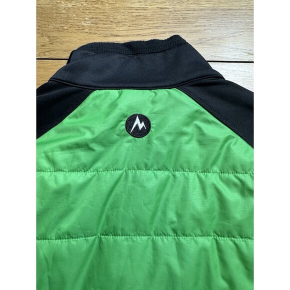 Marmot Mens Jacket Size Medium Green/Black Full Zip Puffer Preppy Outdoor - Picture 14 of 16